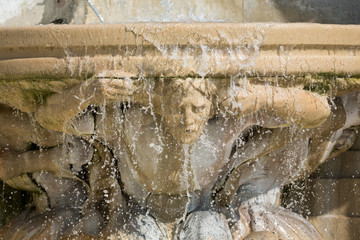 Fountaine of Sacred Heart of Jesus Basilica, Paris. France