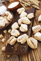 Homemade cookies with curd