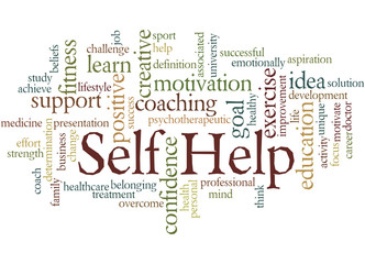 Fototapeta premium Self Help, word cloud concept 2