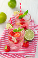 Glasses of fresh,home-made juice