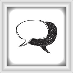Simple doodle of a speech bubble