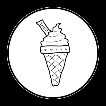 Simple doodle of an ice cream
