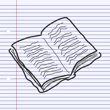 Simple doodle of a book