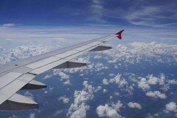 View from plane window