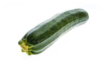 Zuccini courgette pumpkin isolated on white