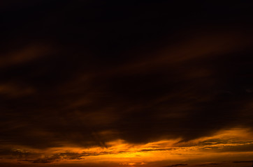 Fototapeta na wymiar Scenic orange sunset sky background