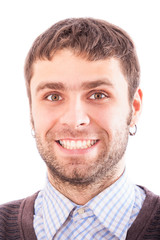 Handsome Bearded European Guy with Wide Smile