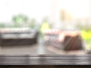 Table Top And Blur Interior