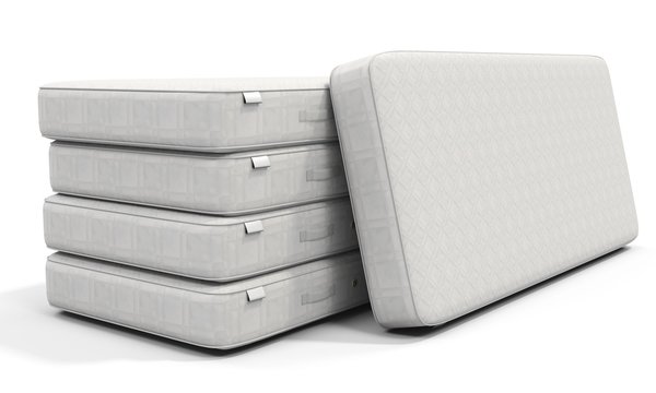3d white mattress stack