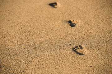 Footsteps on the sand