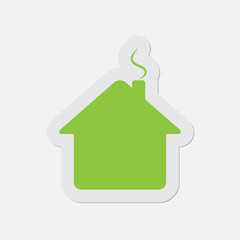 simple green icon - home