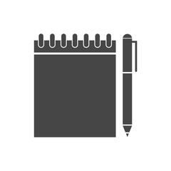 Notebook and pencil icon