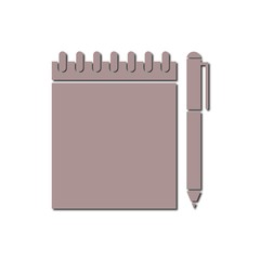 Notebook and pencil icon