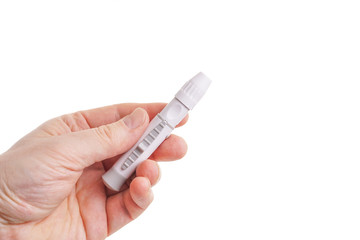 Fototapeta premium lancing for blood glucose test