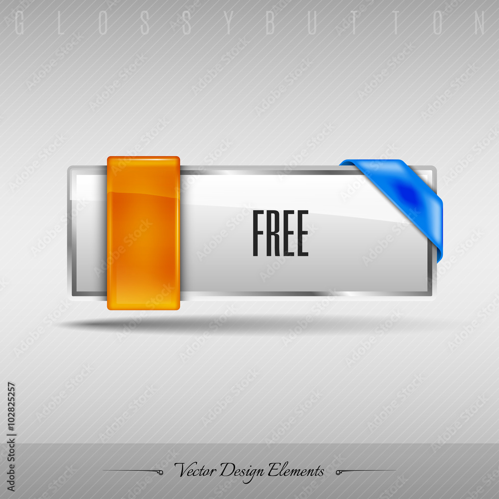 Aufkleber vector design element. business web button for website or app.