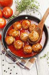 Meatballs  on the table