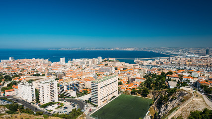 Obraz premium Panorama of Marseilles, France. Sunny summer day