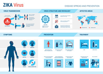 Obraz na płótnie Canvas Zika virus infographic