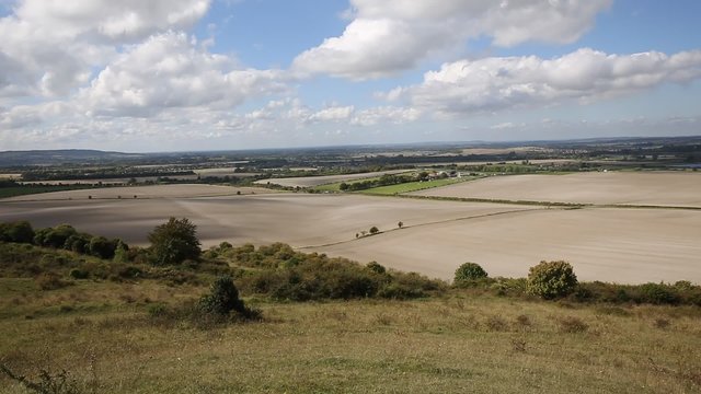 View from Ivinghoe Beacon Chiltern Hills Buckinghamshire England UK English countryside 