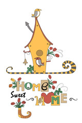 Home and garden decoration style vector background