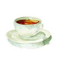 watercolor cup of coffee