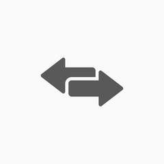 arrow to left and right icon