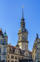 Fototapeta na wymiar tower of Dresden castle, Germany