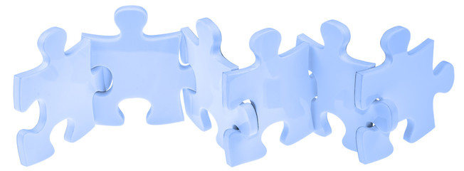  puzzle ribambelle bleu, fond blanc
