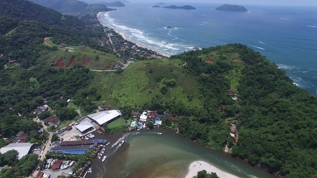 Aerial view of Juquehy Beach, Sao Paulo, Brazil