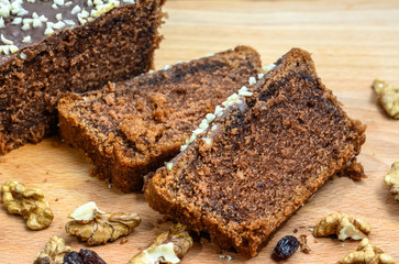 Easter cake with delicacies.