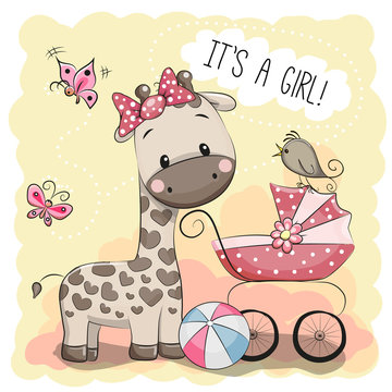 Baby carriage and Giraffe