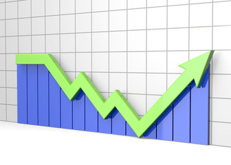 Raising Stock Market - 3D