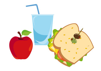 A good start to the day, or light snack during the day. Fresh Breakfast is good for the healthy Lifestyle, with non high level of Calories. Apple, sandwich, water - balanced meal.