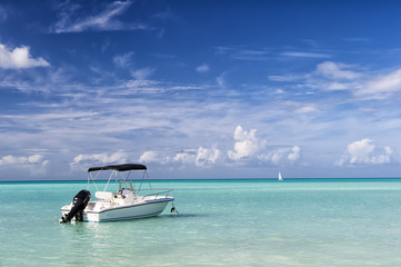 Motor boat on water