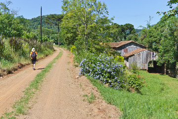 Trekking at Country road in Nova Petropolis - Rio Grande do Sul