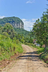 Fototapeta na wymiar Trekking at Malakoff in Nova Petropolis - Rio Grande do Sul - Br