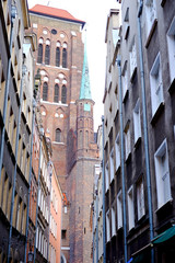 Fototapeta na wymiar The streets of Gdansk