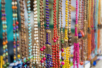 Many colorful beads