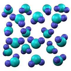 Molecule, isolated on white background.