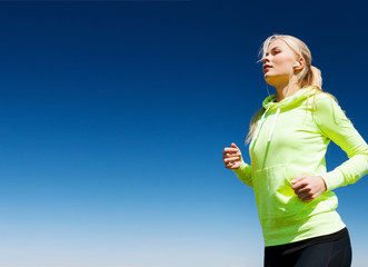 woman doing running outdoors