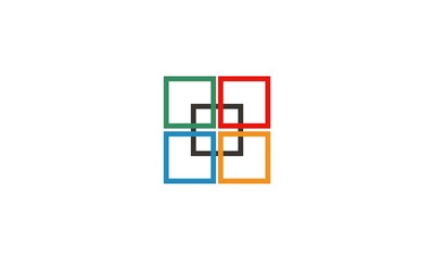  shape square colouring business logo