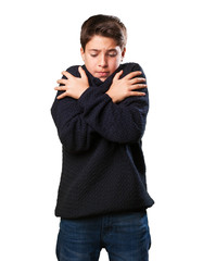 little boy with cold