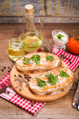 sandwich with red fish