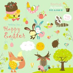 Animals celebrating Easter
