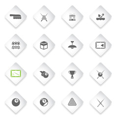 Billiards simply icons