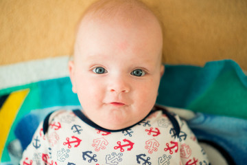 Cute baby with sailor dress