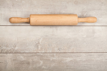 Roller pin on wood table