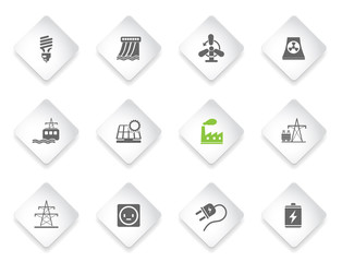 Energy and Industry icons set