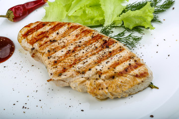 Grilled turkey steak