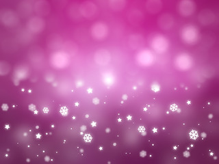 Christmas pink background. the winter background, falling snowfl